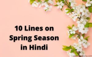 10 Lines on Spring Season in Hindi। बसंत ऋतू पर 10 लाइन | हिंदी कोना