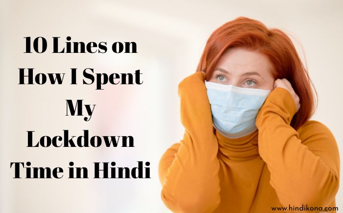 10 Lines on How I Spent My Lockdown Time in Hindi