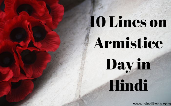 10 Lines on Armistice Day in Hindi
